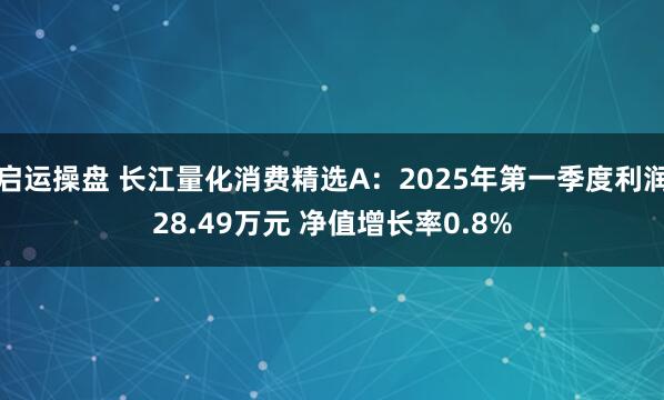 启运操盘 长江量化消费精选A：2025年第一季度利润28.49万元 净值增长率0.8%